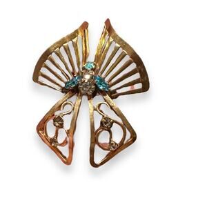 Phyllis Butterfly Vintage Abstract GF Brooch Pin